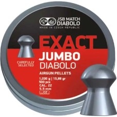 Пули пневм JSB Exact Jumbo, 5,52 мм , 1,03 г, 500 шт/уп
