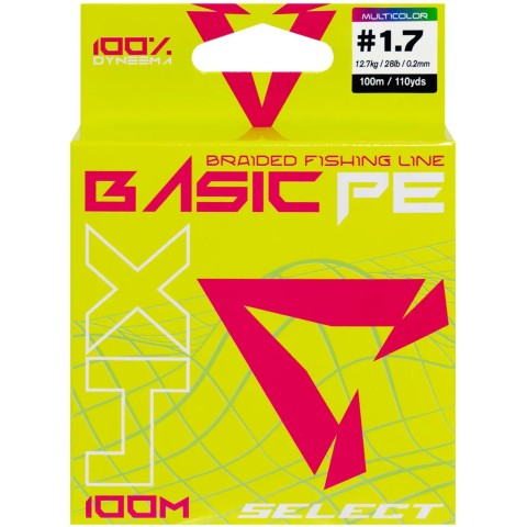 Шнур Select Basic PE Multicolor 100m #1.7/0.20mm 28lb/12.7kg
