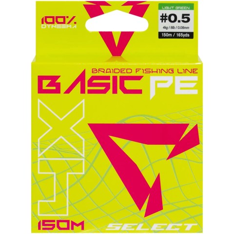 Шнур Select Basic PE Light Green 150m #0.5/0.08mm 8lb/4kg