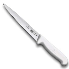 Ніж кухонний філейний Victorinox Fibrox 18 см, білий