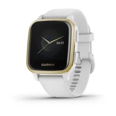 Смарт-годинник Garmin Venu Sq білий із золотистим безелем