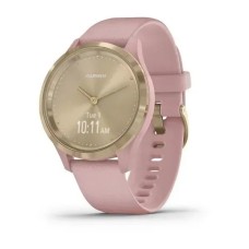 Смарт-годинник Garmin vivomove 3S зі світло-золотистим безелем та припилено-рожевим ремінцем