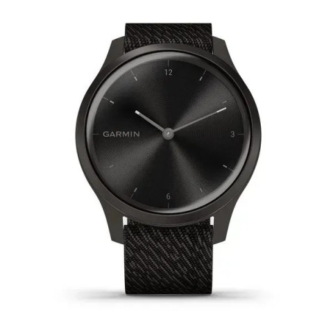 Смарт-годинник Garmin vivomove Style із графітовим корпусом та чорним ремінцем
