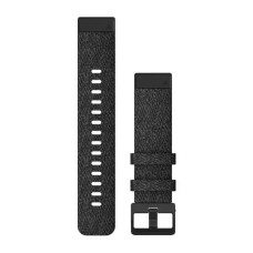 Ремінці для годинника Garmin QuickFit 20 нейлонові, чорні з чорною фурнітурою